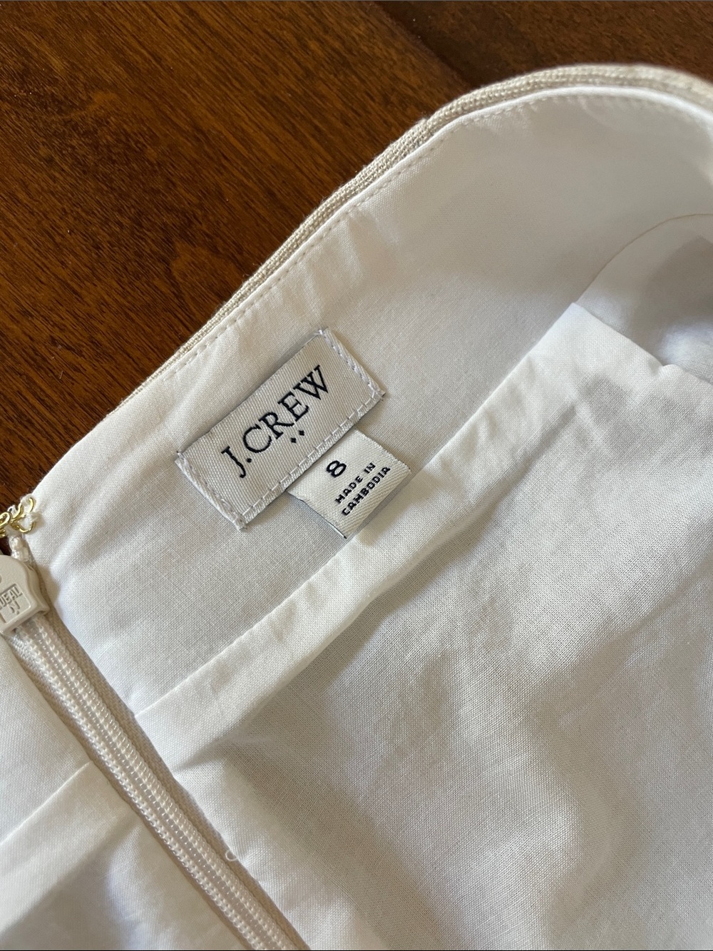 J. Crew Cream Linen-Blend Fringe Trim Skirt Set - Picture 4 of 6